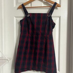 Urban Outfitters Red & Navy Plaid Dress